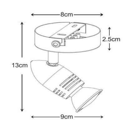 Lucide 13955/05/12 - Spot CARO-LED 1xGU10/5W/230V chrome mat