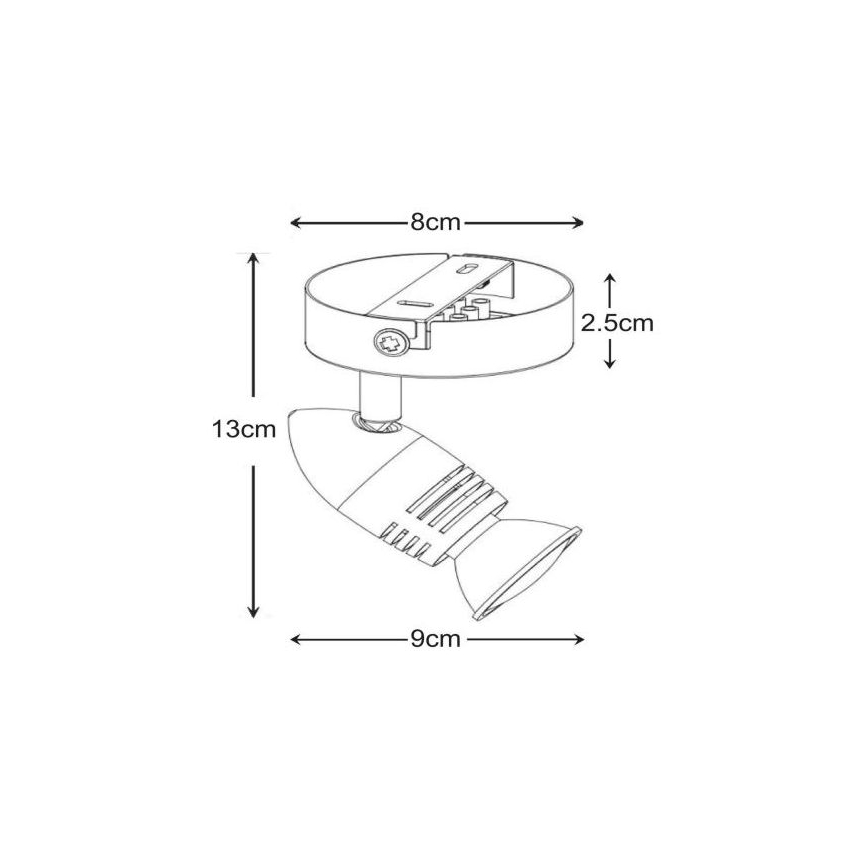 Lucide 13955/05/12 - Spot CARO-LED 1xGU10/5W/230V chrome mat