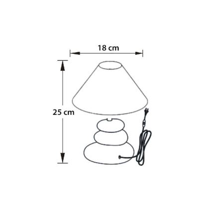 Lucide 14560/81/30 - Lampe de table KARLA 1xE14/ESL 9W/230V