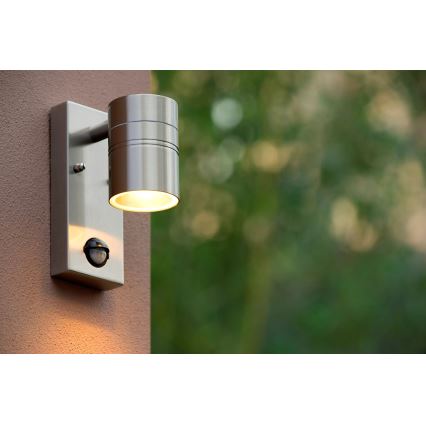 Lucide 14866/05/12 - Luminaire LED d'extérieur avec détecteur ARNE-LED 1xGU10/5W/230V IP44