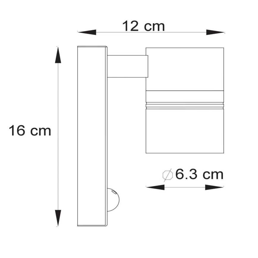 Lucide 14866/05/12 - Luminaire LED d'extérieur avec détecteur ARNE-LED 1xGU10/5W/230V IP44
