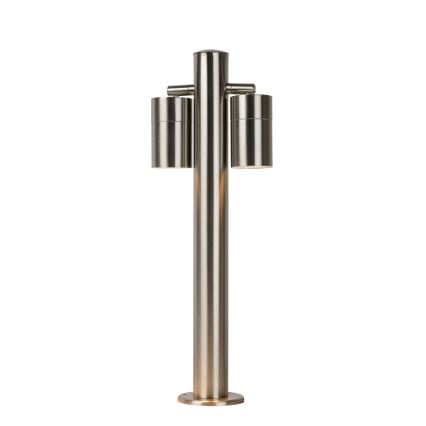 Lucide 14867/10/12 - Lampadaire LED extérieur ARNE-LED 2xGU10/5W/230V Chrome mat IP44