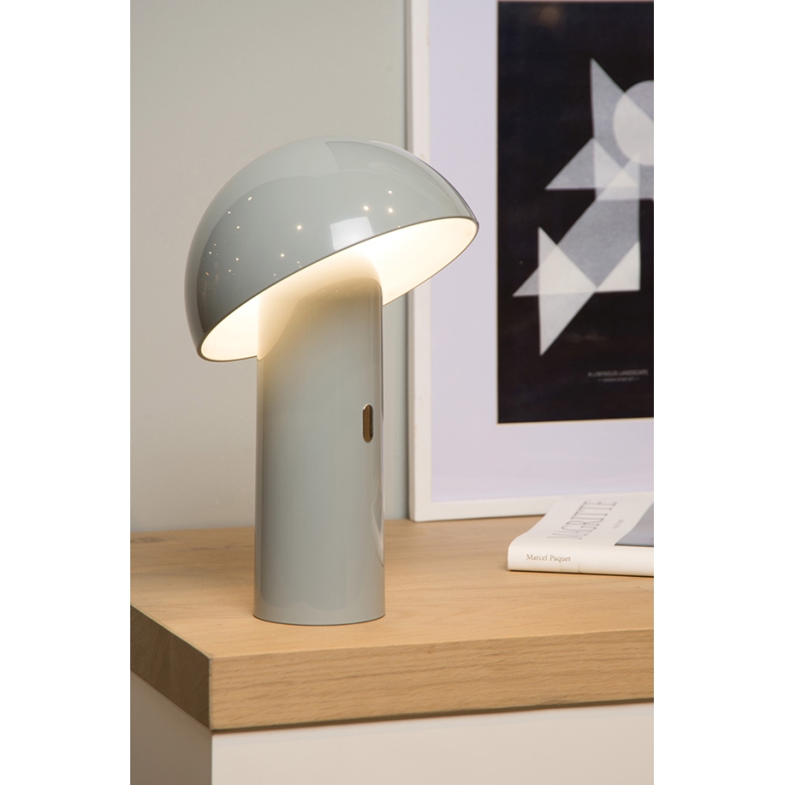 Lucide 15599/06/36 - Lampe de table LED à intensité modulable FUNGO LED/7,5W/230V gris