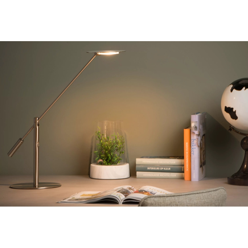 Lucide 19666/09/12 - Lampe de table à intensité variable ANSELMO LED/9W/230V chrome brillant