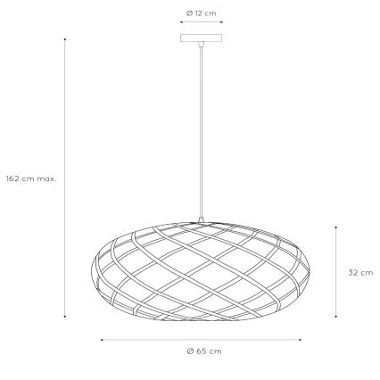 Lucide 21417/65/30 - Suspension avec fil WOLFRAM 1xE27/60W/230V