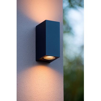 Lucide 22860/10/30 - Applique murale LED extérieure à intensité variable ZORA 2xGU10/5W/230V IP44