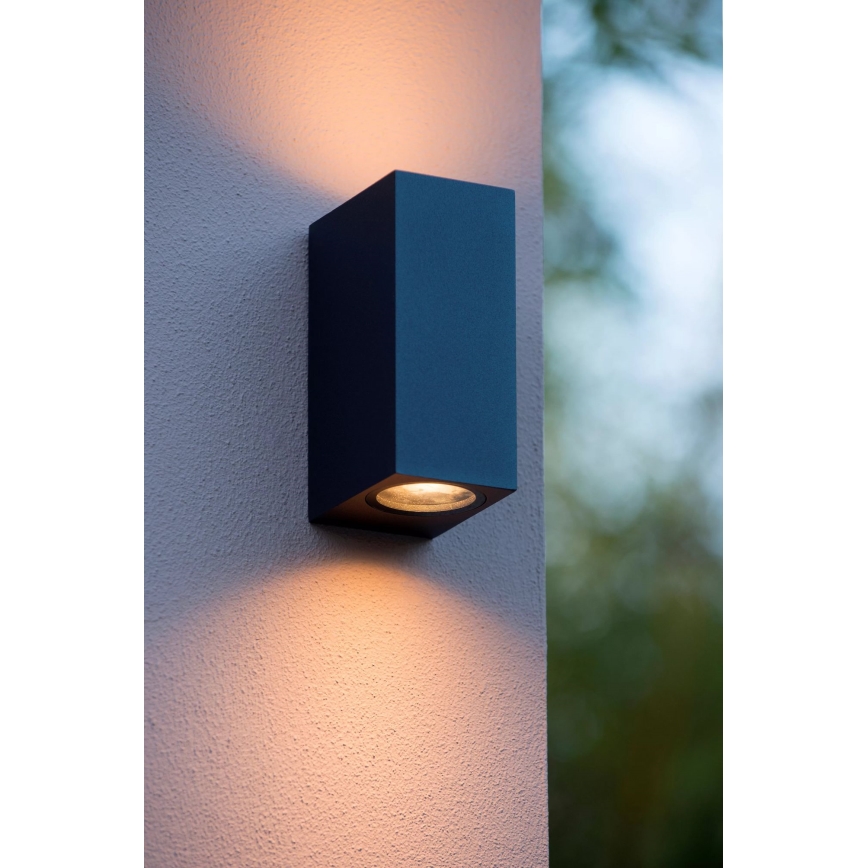 Lucide 22860/10/30 - Applique murale LED extérieure à intensité variable ZORA 2xGU10/5W/230V IP44