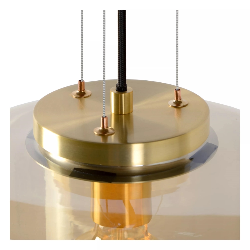 Lucide 30473/28/62 - Suspension filaire FLORIEN 1xE27/60W/230V dorée