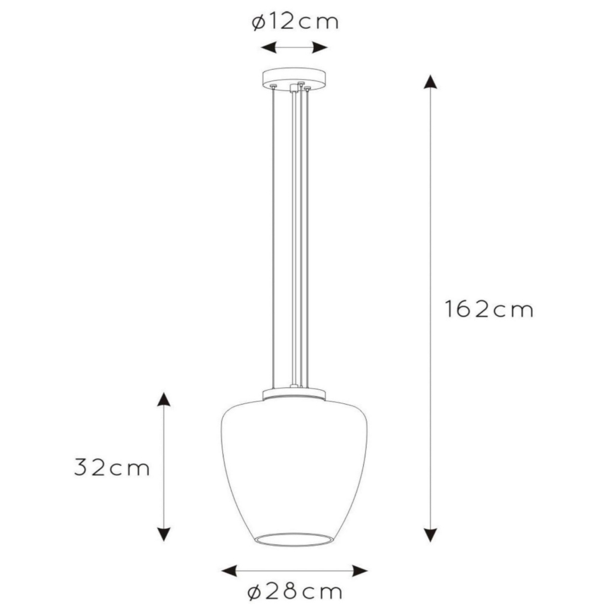 Lucide 30473/28/62 - Suspension filaire FLORIEN 1xE27/60W/230V dorée