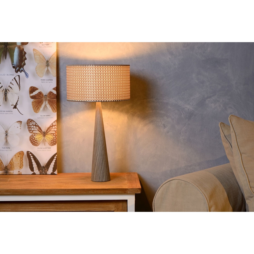 Lucide 30594/81/36 - lampe de table CONOS 1xE27/60W/230V gris