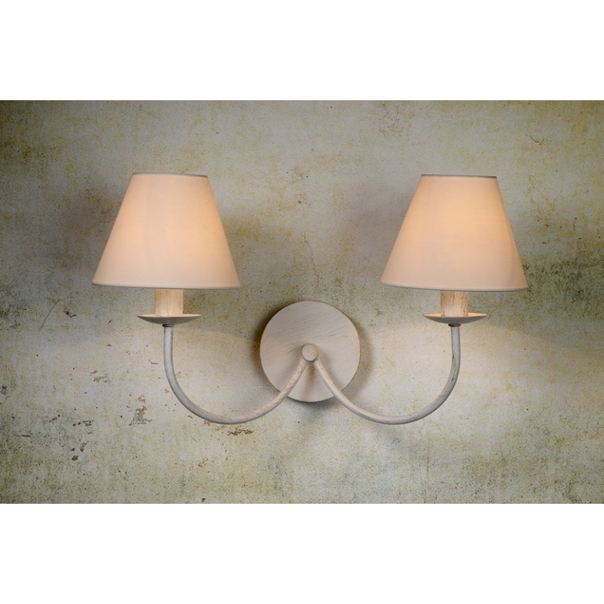Lucide 31233/02/21 - Applique murale CAMPAGNE 2xE14/40W/230V blanc