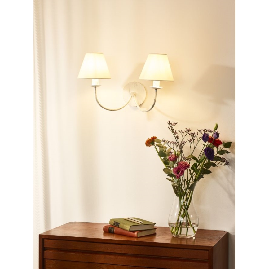 Lucide 31233/02/21 - Applique murale CAMPAGNE 2xE14/40W/230V blanc