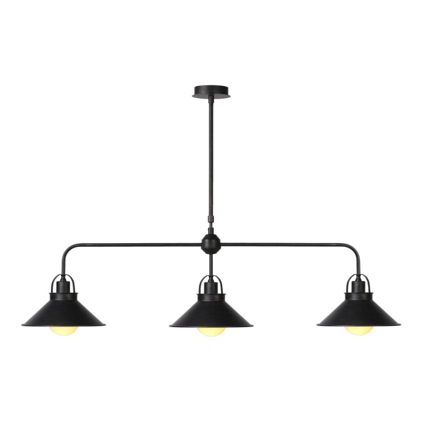 Lucide 31320/03/97 - Lustre avec tige BERKLEY 3xE27/60W/230V marron patine