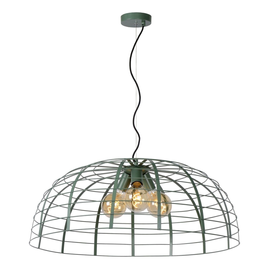 Lucide 45449/76/37 - Suspension filaire ELODIE 3xE27/40W/230V turquoise
