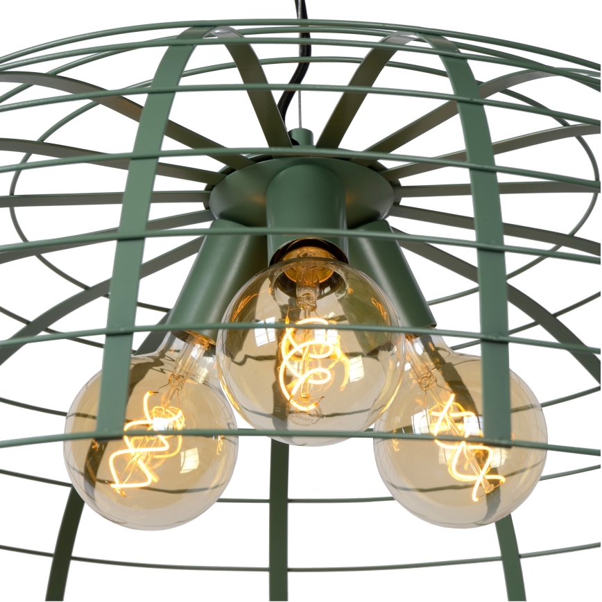 Lucide 45449/76/37 - Suspension filaire ELODIE 3xE27/40W/230V turquoise