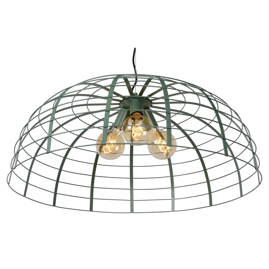 Lucide 45449/76/37 - Suspension filaire ELODIE 3xE27/40W/230V turquoise