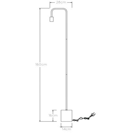 Lucide 45765/01/30 - Lampadaire LORIN 1xE27/40W/230V noir