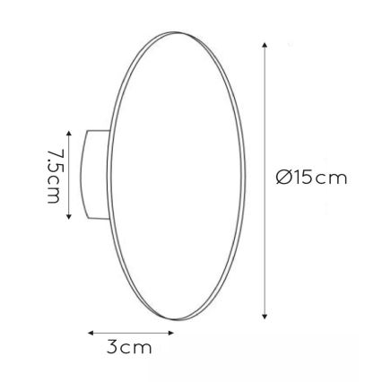 Lucide 46201/06/31 - Applique murale EKLYPS LED/7W/230V 15 cm