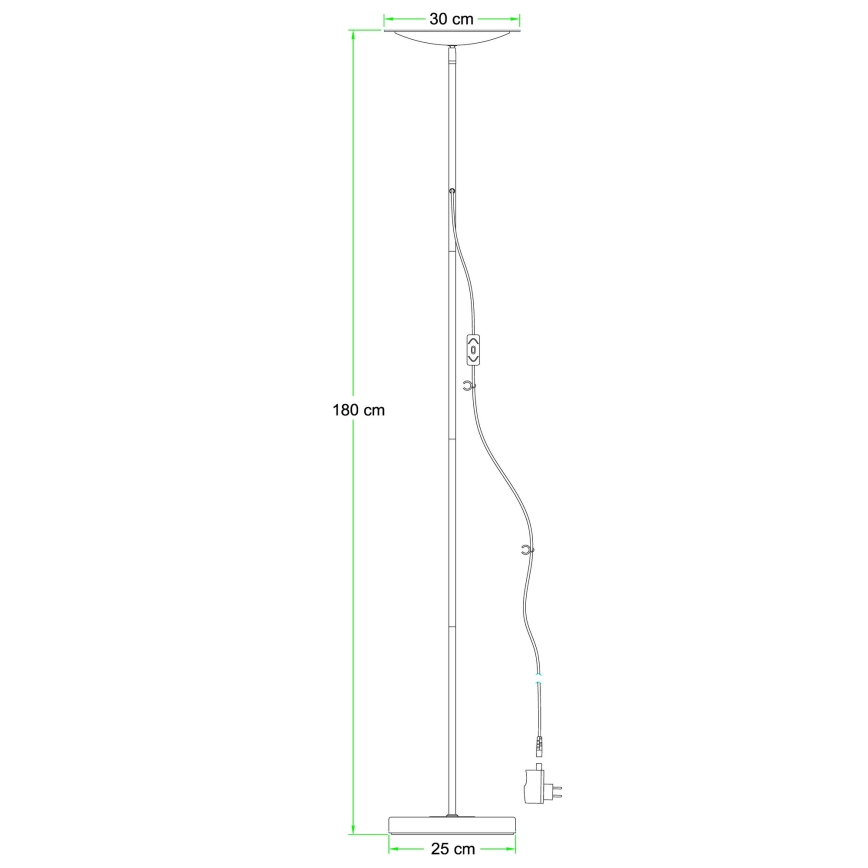 Lucide 46710/20/30 - Lampadaire PRYMUS LED/20W/230V