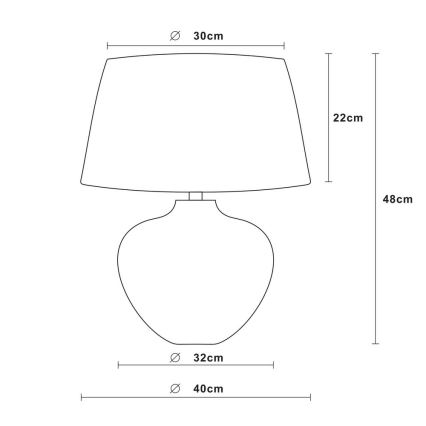 Lucide 47504/81/97 - lampe de table RAMSES 1xE27/60W/230V