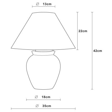 Lucide 47507/81/43 - Lampe de table RAMZI 1xE27/60W/230V marron