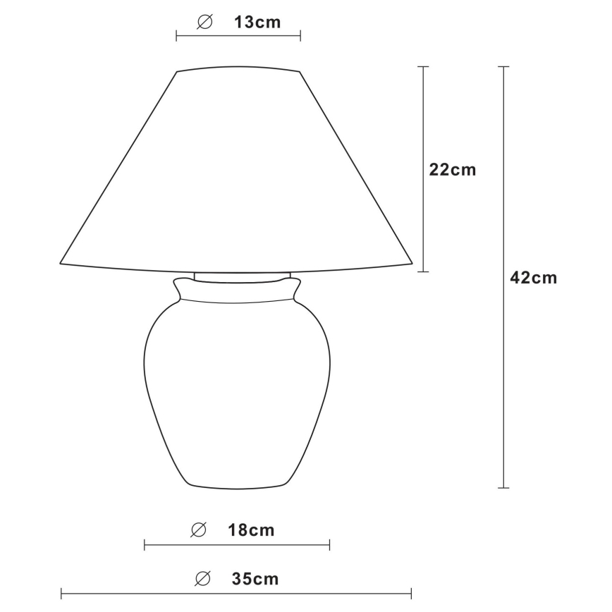 Lucide 47507/81/43 - Lampe de table RAMZI 1xE27/60W/230V marron
