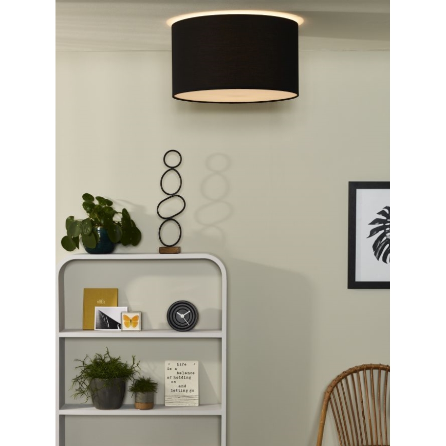 Lucide 61113/45/30 - Plafonnier CORAL 1xE27/60W/230V noir