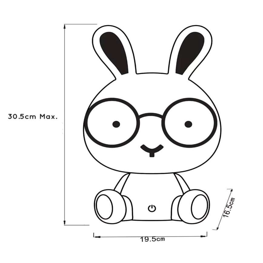 Lucide 71591/03/66 - Lampe de table à intensité variable DODO LED/3W/230V lapin