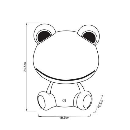 Lucide 71592/03/85 - Lampe de table à intensité variable DODO LED/3W/230V grenouille