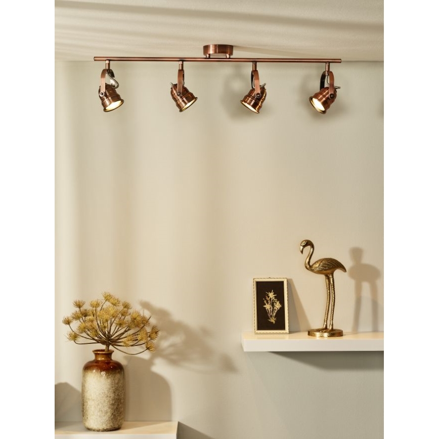 Lucide 77974/20/17 - Spot LED CIGAL 4xGU10/5W/230V cuivre