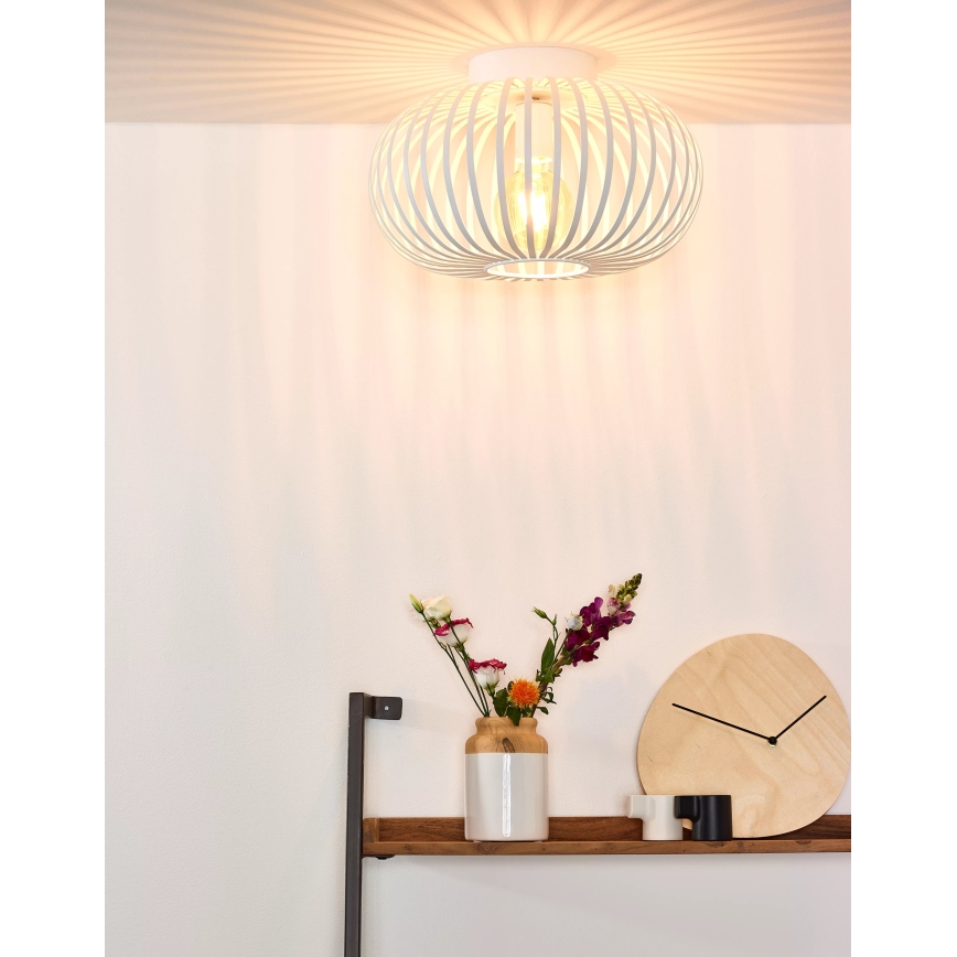 Lucide 78174/40/31 - Plafonnier MANUELA 1xE27/60W/230V d. 39,5 cm blanc