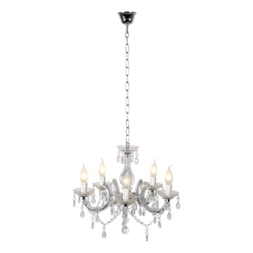 Lucide 78351/05/60 - Lustre avec chaîne ARABESQUE 5xE14/40W/230V limpide