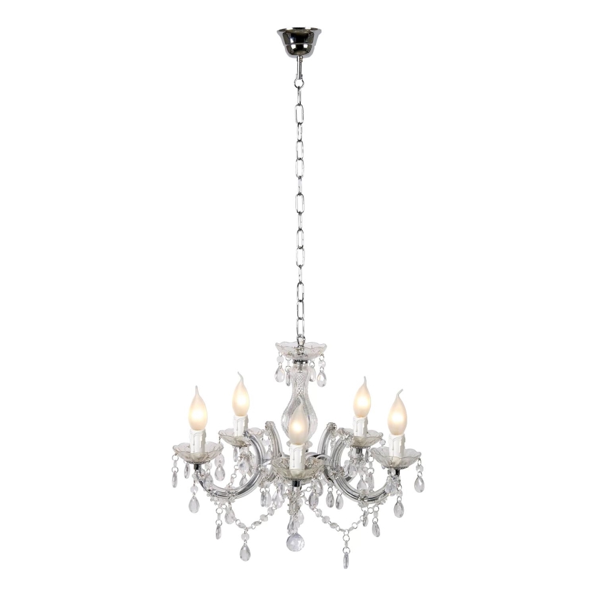 Lucide 78351/05/60 - Lustre avec chaîne ARABESQUE 5xE14/40W/230V limpide