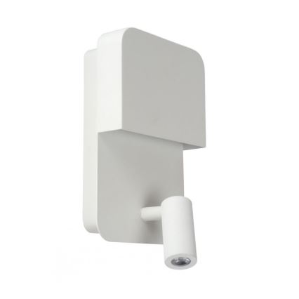 Lucide 79200/08/31 - Applique murale BOXER LED/5W/230V + LED/5W USB blanc