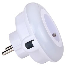 Lumière d'orientation LED avec détecteur de crépuscule et prise LED/0,6W/230V