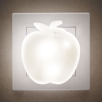 Lumière d'orientation sur prise LED/1W/230V pomme