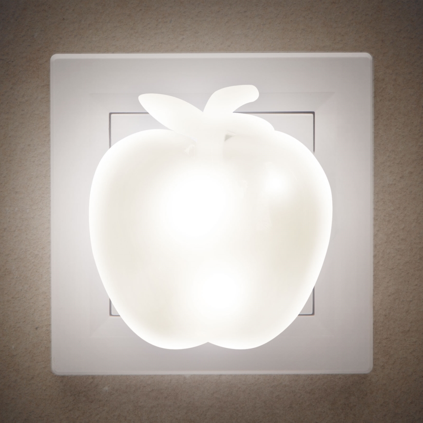 Lumière d'orientation sur prise LED/1W/230V pomme