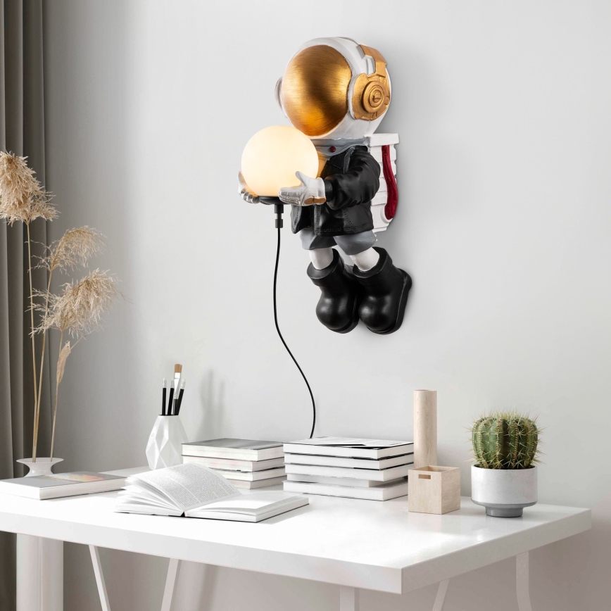 Lumière murale pour enfants ASTRONAUT 1xE14/40W/230V, cuivre