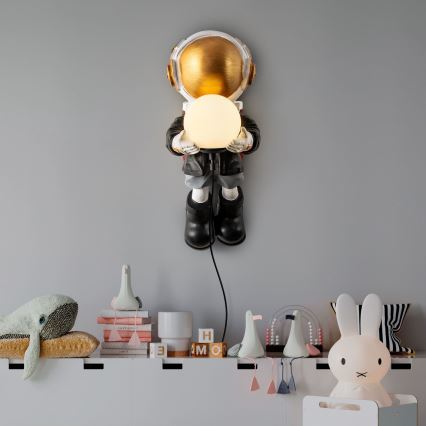 Lumière murale pour enfants ASTRONAUT 1xE14/40W/230V, cuivre