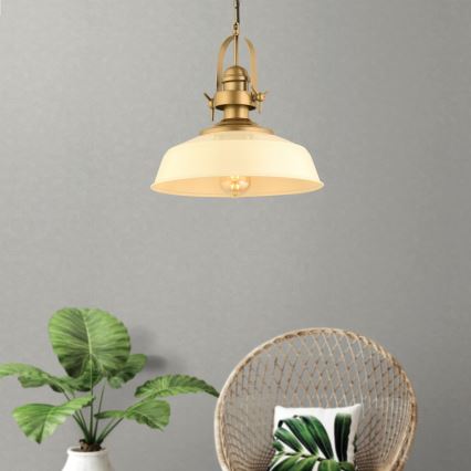 Lumière suspendue MONZA 1xE27/40W/230V 35 cm crème/bronze