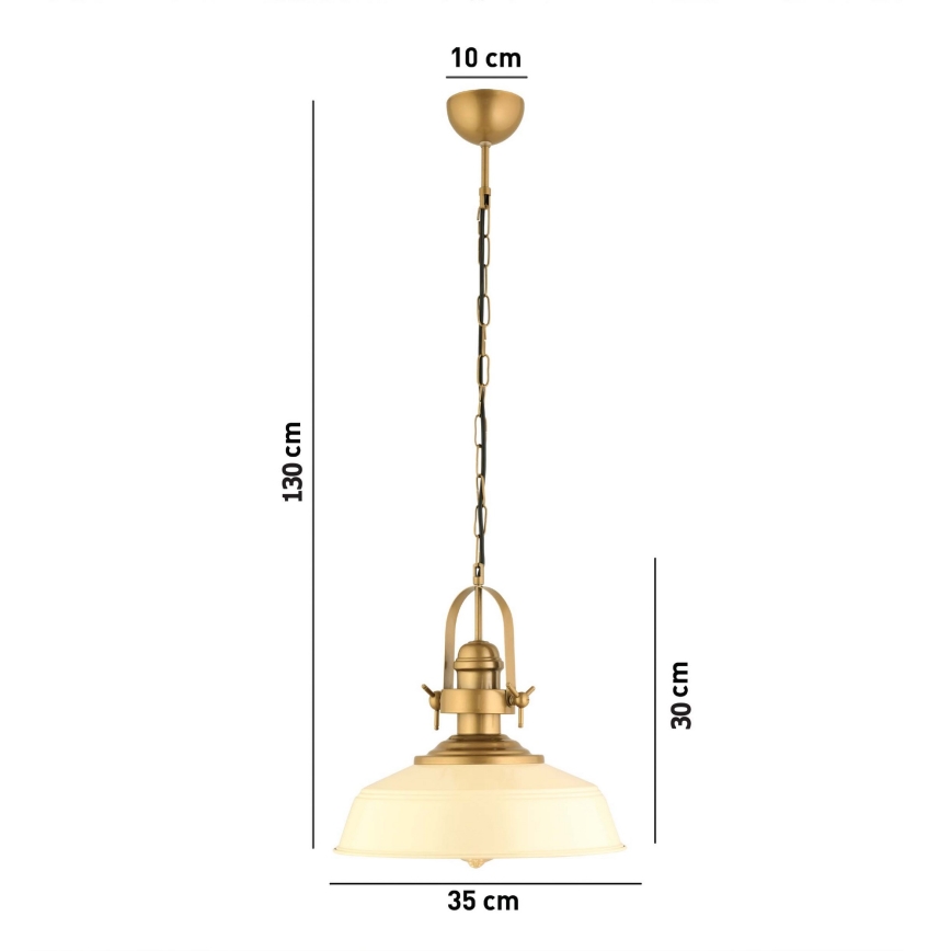 Lumière suspendue MONZA 1xE27/40W/230V 35 cm crème/bronze