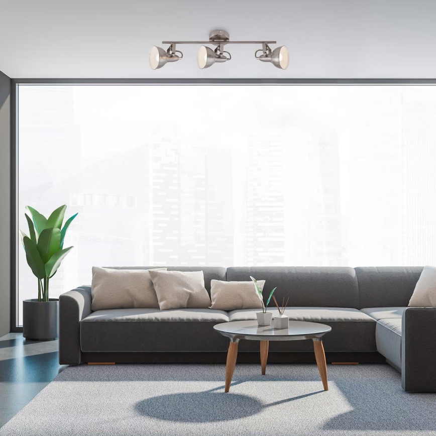 Luminaire à spots 3xE14/40W/230V, chrome mat