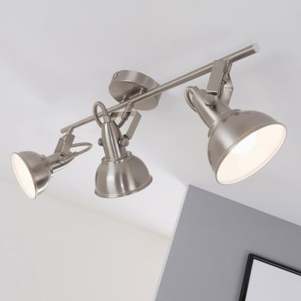 Luminaire à spots 3xE14/40W/230V, chrome mat