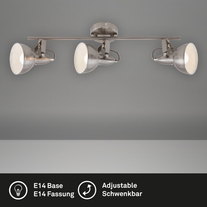 Luminaire à spots 3xE14/40W/230V, chrome mat