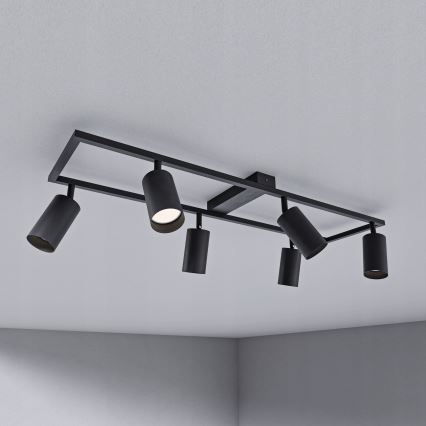 Luminaire à spots 6xGU10/30W/230V noir