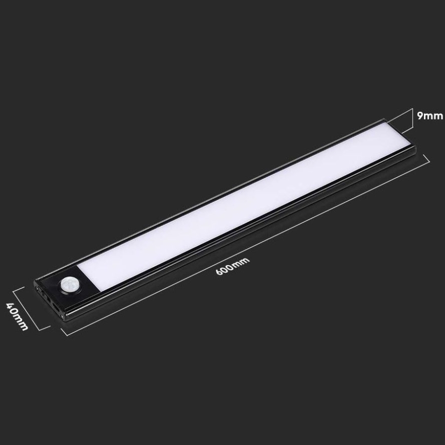 Luminaire de dessous d'armoire de cuisine LED avec un détecteur LED/2,5W/5V 3000K