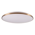 Luminaire de plafond dimmable KERN LED/80W/230V 3000/4000/6000K Ø 80 cm doré + télécommande