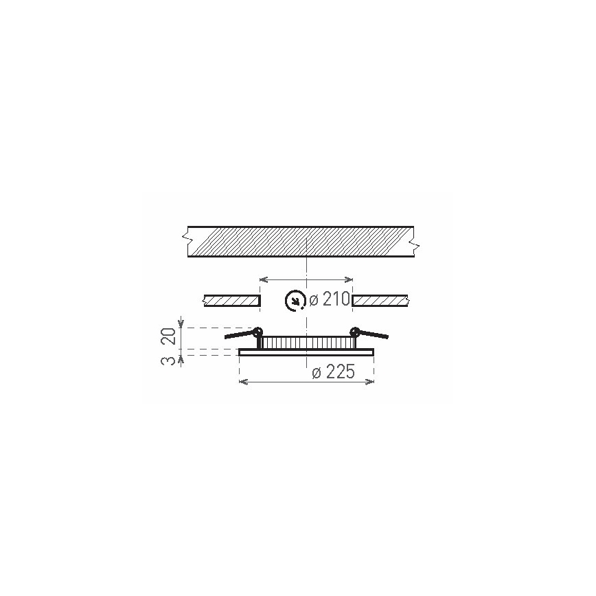 Luminaire de salle de bain encastrable LED VEGA LED/18W/230V 3800K IP44