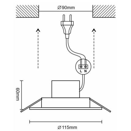 Luminaire de salle de bain LED à intensité variable LED/10W/230V 3000K-6500K Wi-Fi Tuya IP44