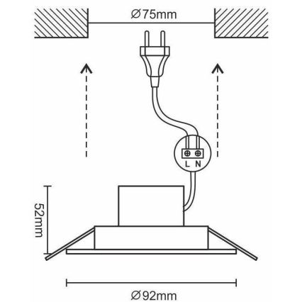 Luminaire de salle de bain LED à intensité variable LED/7W/230V 3000K-6500K Wi-Fi Tuya IP44